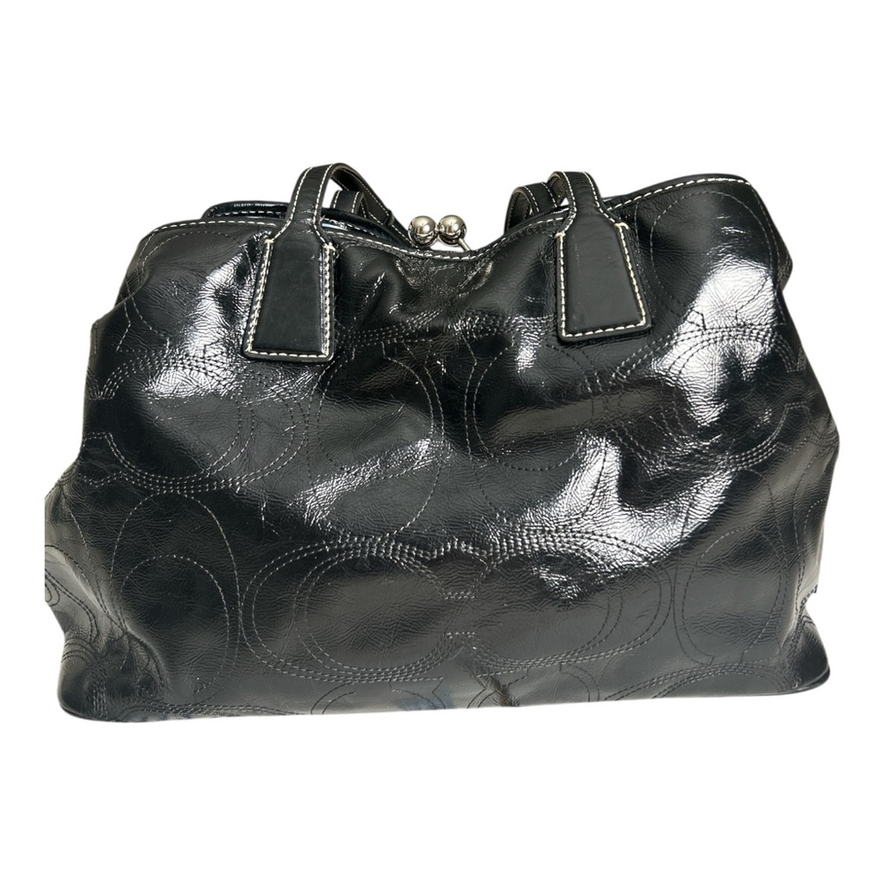 Coach Carryall Black Patent Leather Bag - Picture 2 of 13